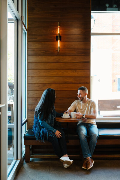 couple drinking inside restaurants