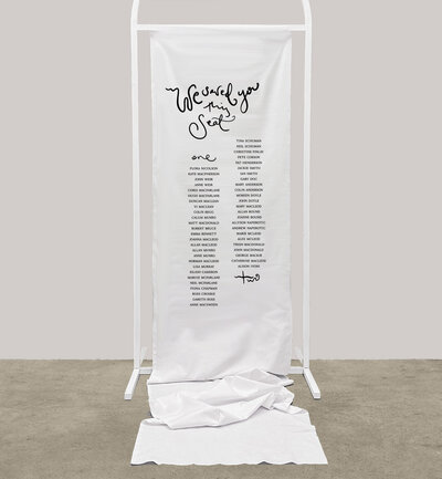 Poeme  linen seating chart for your wedding printed by State of Elliott