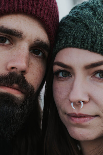 couple in beanies