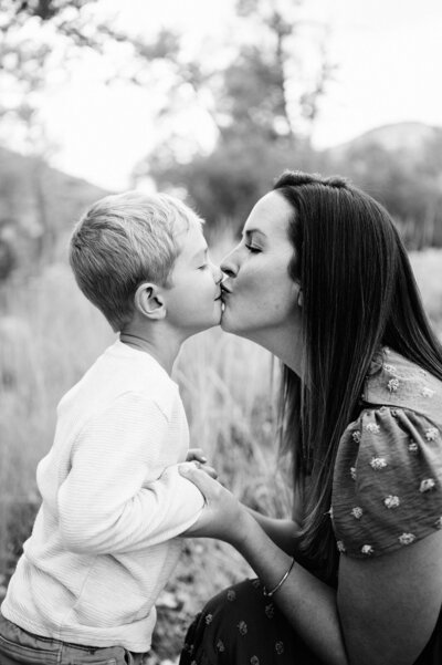 mom and son photography session