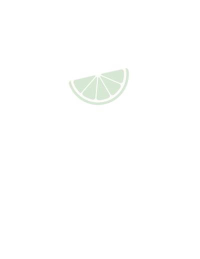 Lime wedge illustration symbolizing fresh, energizing nutrition in a wellness brand designed for moms with babies and toddlers.