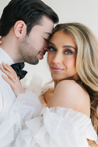 Romantic studio engagement session captured by NJ Wedding Photographers | Michelle Behre Photography