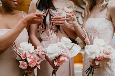 Modern blush wedding inspiration captured by Castano Films, modern wedding videographer in Calgary, Alberta. Featured on the Bronte Bride Blog.