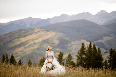 Bride in Vail Colorado