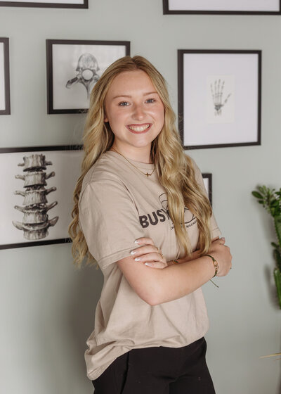 Brenna is the smiling face that welcomes you and keeps visits running smoothly, from check-in to scheduling at Busy Bee Chiropractic