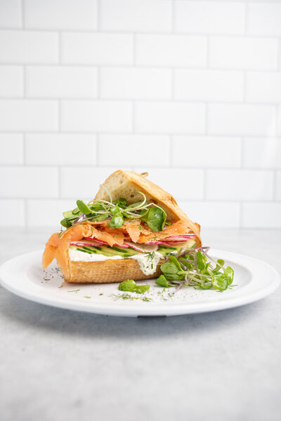 Salmon baguette at Mason Dixon Bakery & Bistro