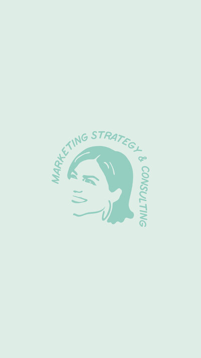 Chelsey Heslop icon logo on mint green background