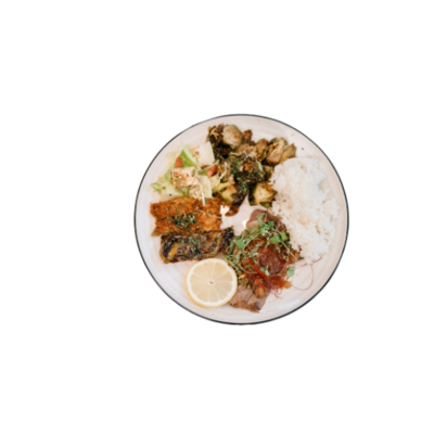 Catering food displayed on plate