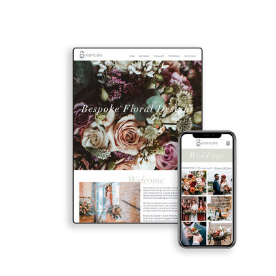 Website designed for Yorkshire wedding florist