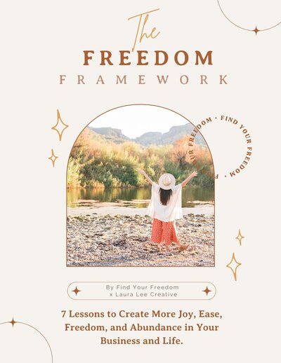 The cover to the Freedom framework which is a resource for small business owners to help them with productivity and time management.