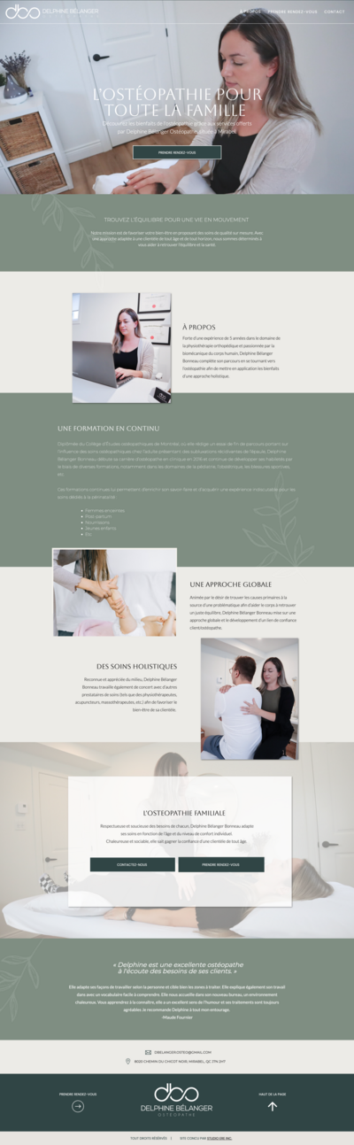 Osteopath Website Design