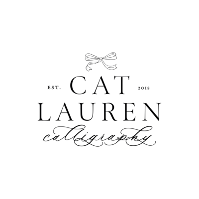 Logo for the calligraphy studio Handwritten by Cat