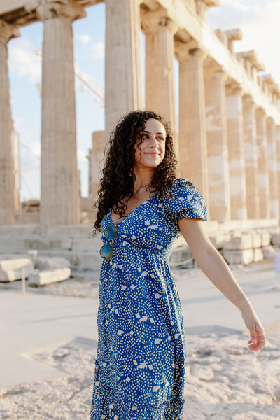 Teresa traveling through Greece