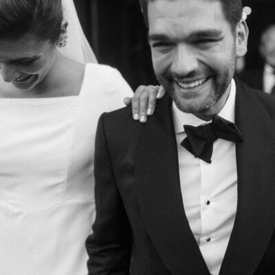Un vestido de novia en una boda en Galicia