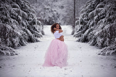 Charlotte Monroe NC Winter Pregnancy Photographer