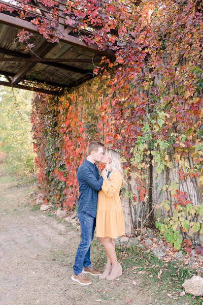 Minnesota Autumn Engagement Photography Session at Elm Creek Park Reserve