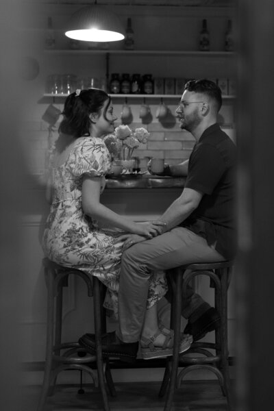 Winter Park, Florida coffee shop engagement session