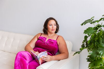 Trauma recovery coach, Kathryn Konicek, taking notes after a coaching session