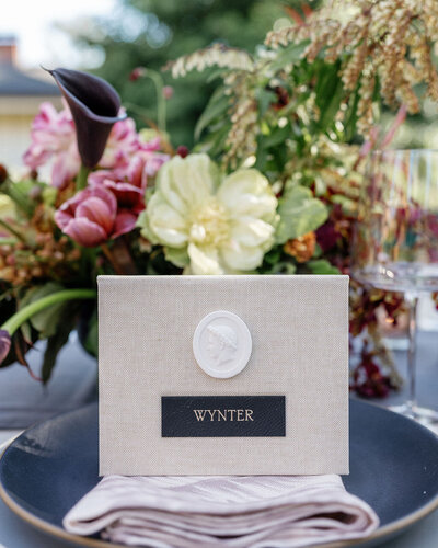 Minimal and elegant wedding invitations on handmade paper