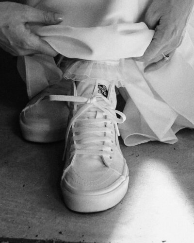 Bride wears vans for her wedding day