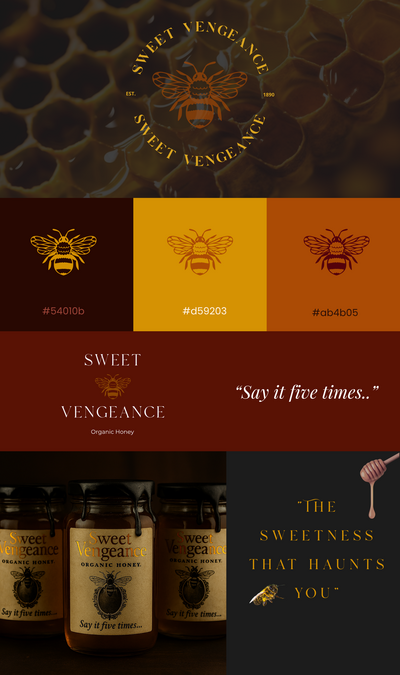 image of branding for a honey brand
