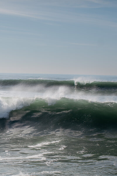 Waves crashing in San Diego California