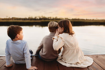 Little boy embraces his mother during Family Photoshoot on Kiawah Island.