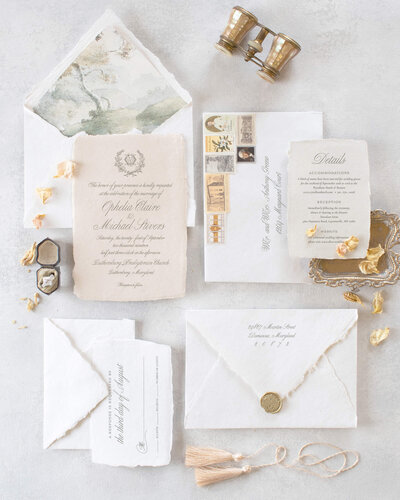 classically romantic semi custom wedding invitations and stationery