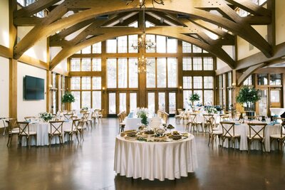 Winter wedding reception at Donovan Pavilion in Vail