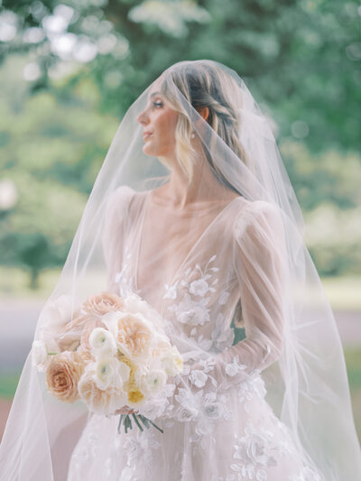 Spring peonie bridal bouquet