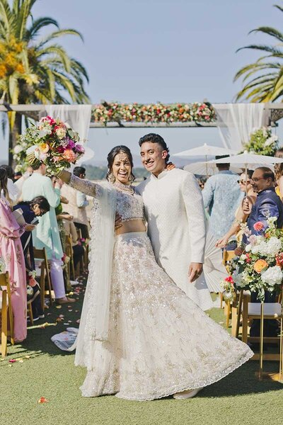 Colorful Beach Wedding Photography in Malibu California