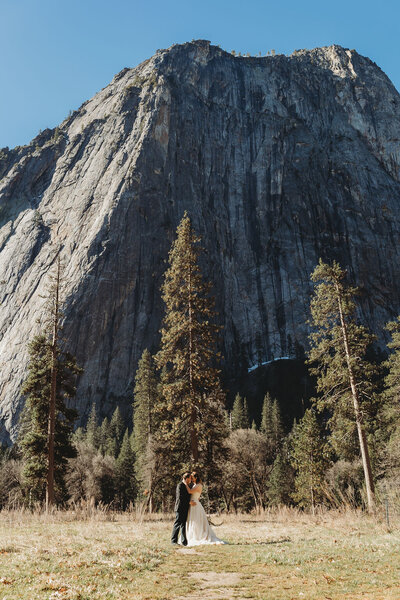 Elopement photos taken in Yosemite National Park