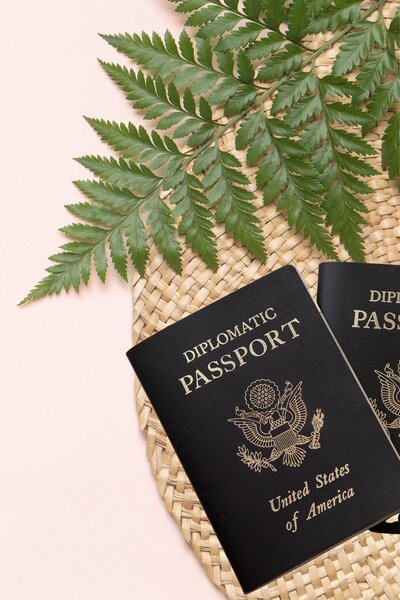 travel passport and gift cards