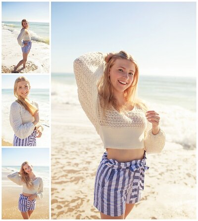 carolina beach boardwalk high school senior portrait