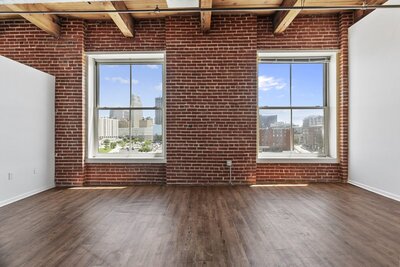 Interior empty room of a Richards and Conover Hardware building room.