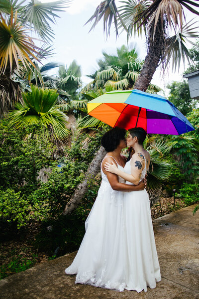 Rainbow-Umbrella-Kiss-Key-West-Wedding-1