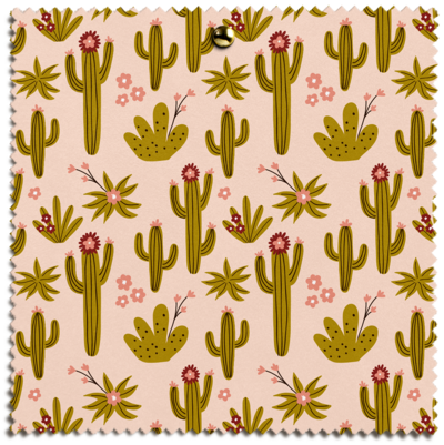 Main pattern design from the Desert Dreams collection. Cactus pattern designed by Jen Pace Duran of Pace Creative Design Studio