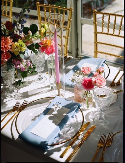 Wedding reception table by destination wedding photographer​ Noble Photo Co