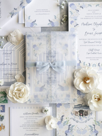 wedding invitations with pet portrait