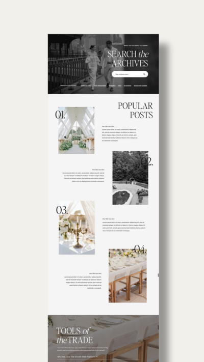 Showit add-on canvases for unique blog layouts