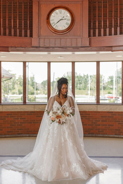 SouthWind Events managing a stunning wedding setup in the Chicago suburbs, featuring elegant floral arrangements and detailed decor.