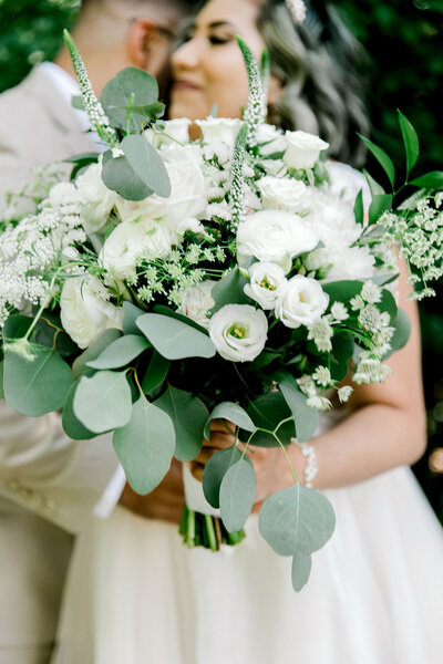 romantic wedding images on the ivy wall