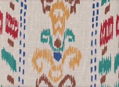 Mally Skok Ikat Crazy_Multi on Linen