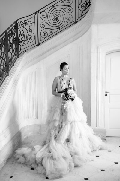 Luxury Bride portraiture  Château de Tourreau France 