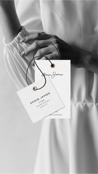 Tags for bridal shop branding