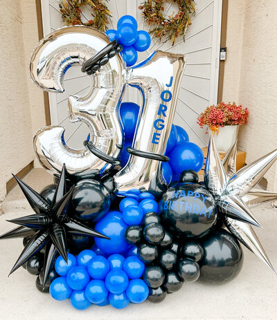 Birthday balloons celebrating your age