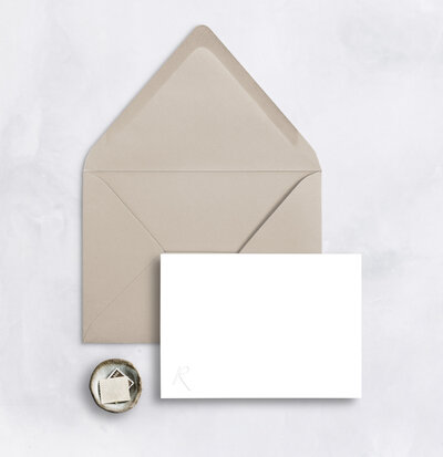 Blind deboss letterpress notecards, personalized stationery