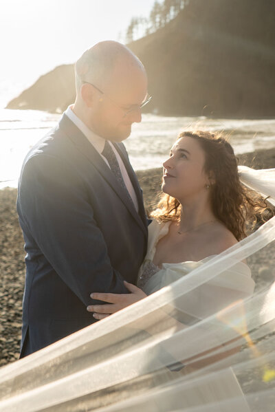 Indian beach oregon coast elopement