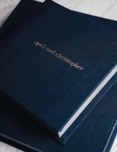 Linen Albums in Indigo