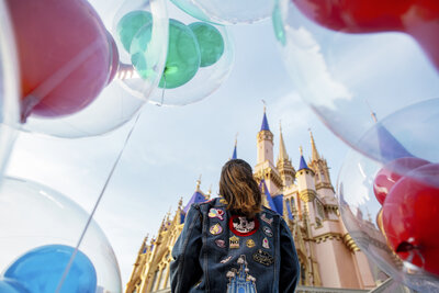 woman at disney park